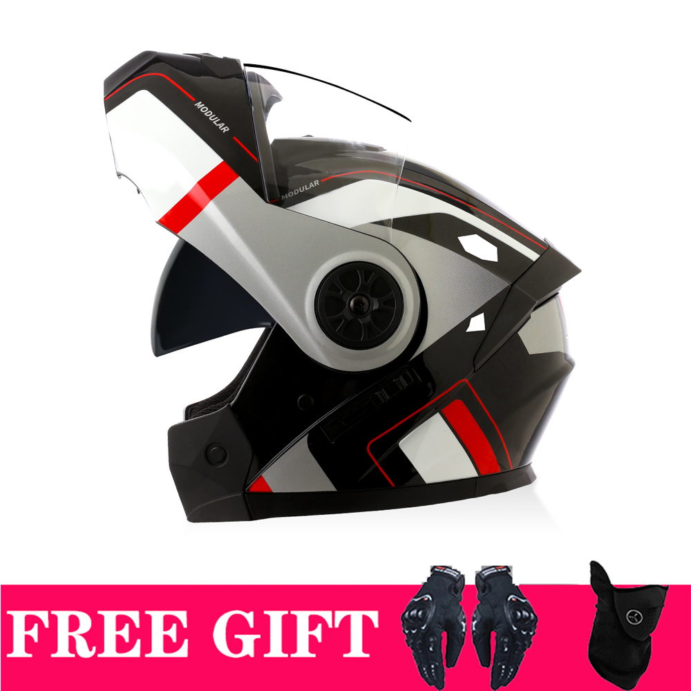 Full Face Motorcycle Helmet With Bluetooth - Helm Bluetooth Visor Ganda Helm Sepeda