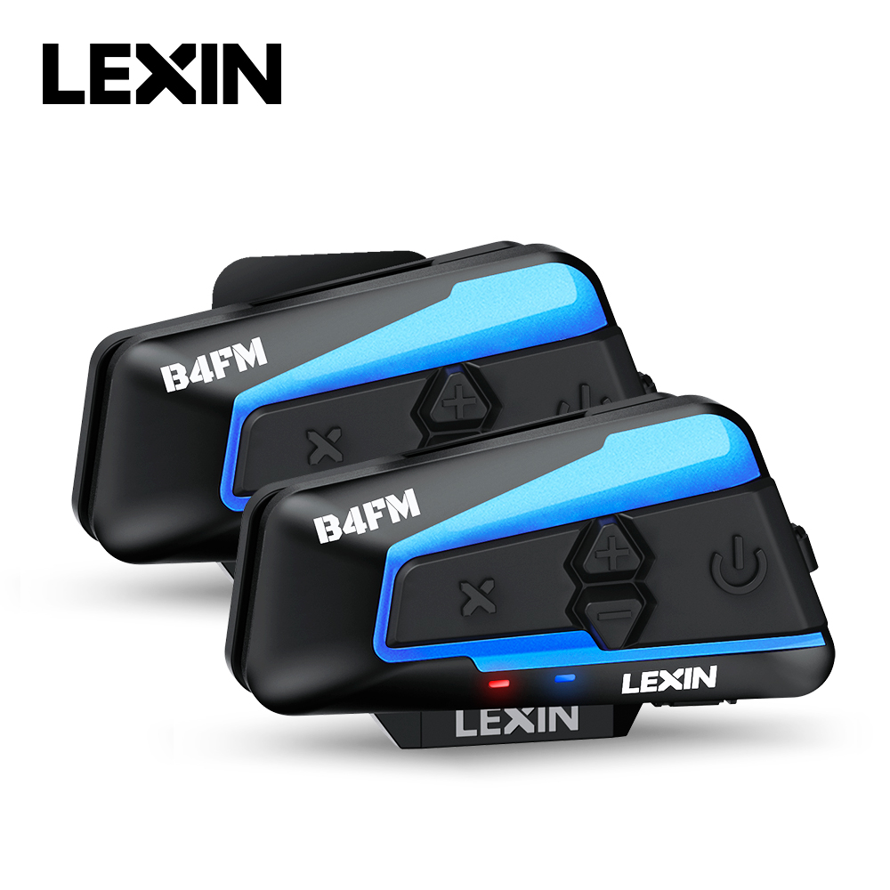 Full Face Motorcycle Helmet With Bluetooth - Lexin headset helm interkom sepeda motor