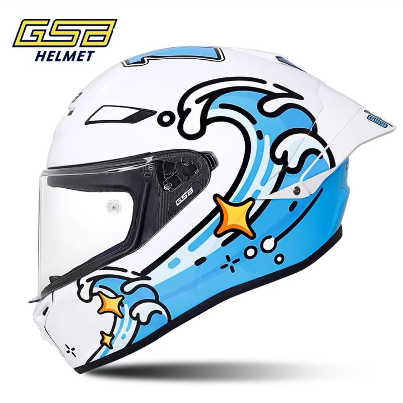 Carbon Fiber Lightweight Motorcycle Helmet - Helm Serat Karbon GSB RC5 Helm