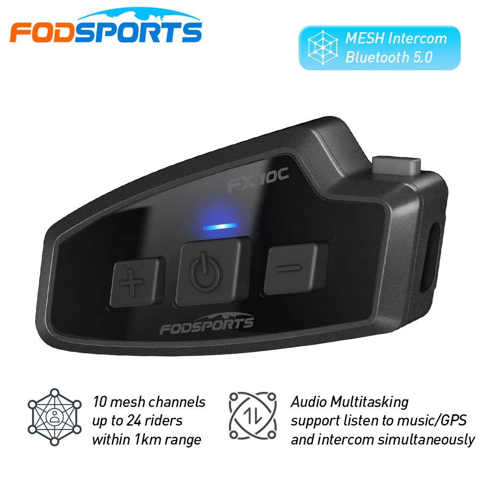 Full Face Motorcycle Helmet With Bluetooth - Fodsports Speaker sepeda motor nirkabel, helm