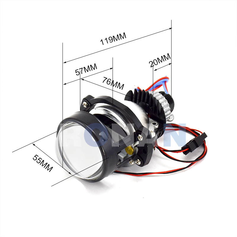 RONAN Proyektor Bi-led Mini 2. - Universal Motorcycle Led Headlight Projector ulasan dan harga