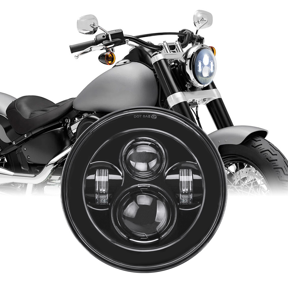 Lampu Depan LED 7 Inci Univers - Universal Motorcycle Led Headlight Projector ulasan dan harga