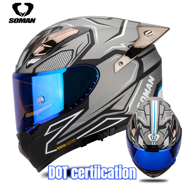 Helm Sepeda Motor Soman Helm F - Carbon Fiber Lightweight Motorcycle Helmet ulasan dan harga