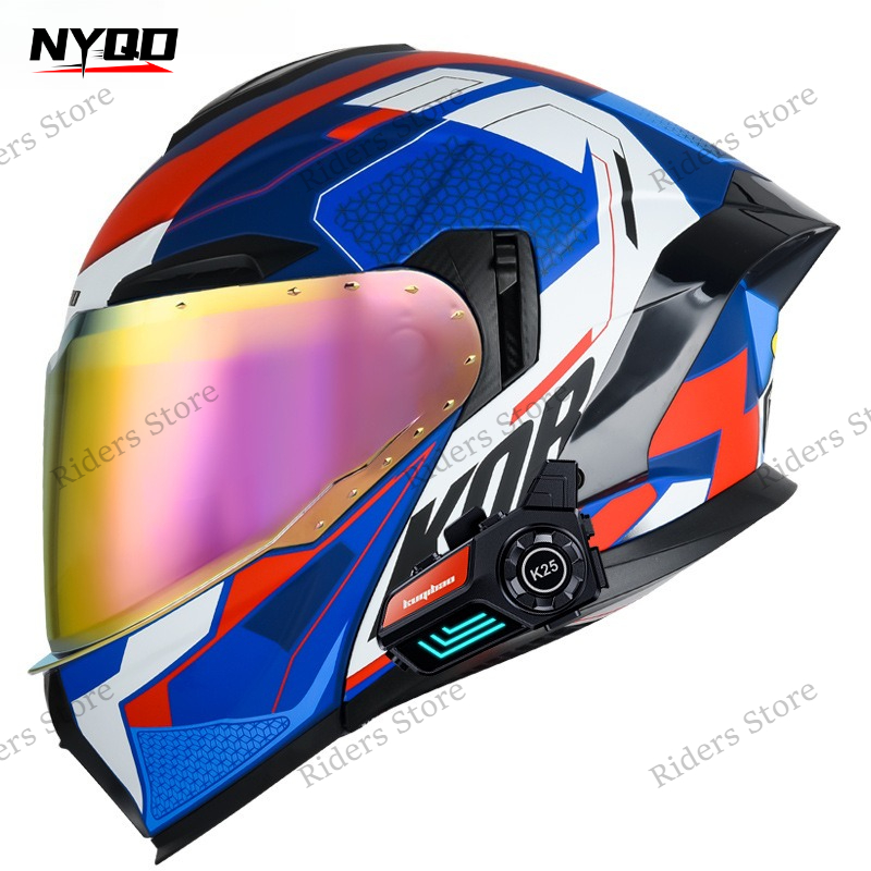 Helm Sepeda Motor Bersertifika - Full Face Motorcycle Helmet With Bluetooth ulasan dan harga