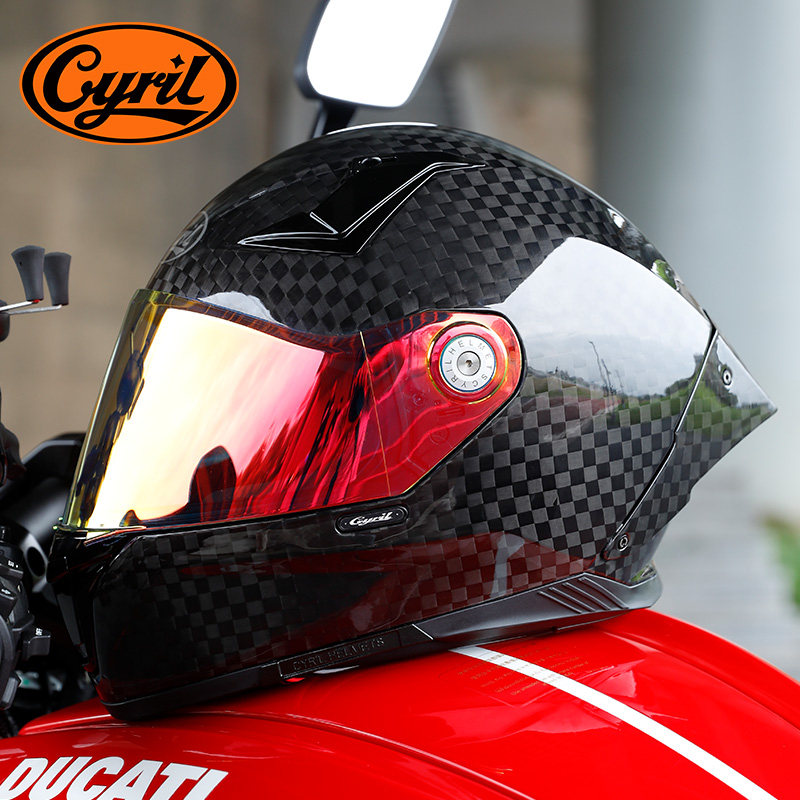 Helm Sepeda Motor Full Face Se - Carbon Fiber Lightweight Motorcycle Helmet ulasan dan harga