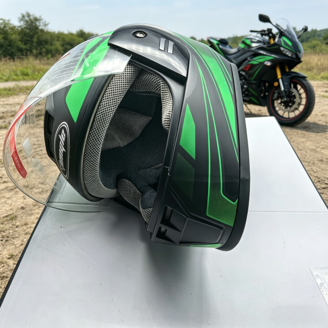 Helm Sepeda Motor Full Face Pr - Dual Visor Motorcycle Racing Helmet ulasan dan harga