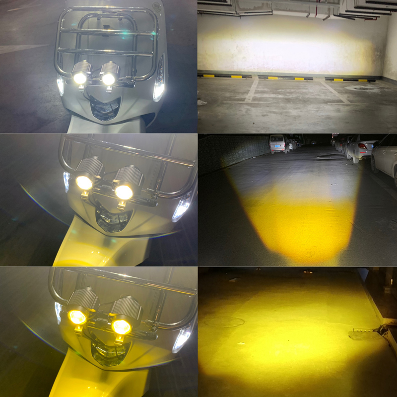 Lampu LED Aksesori motor, lamp - Universal Motorcycle Led Headlight Projector ulasan dan harga