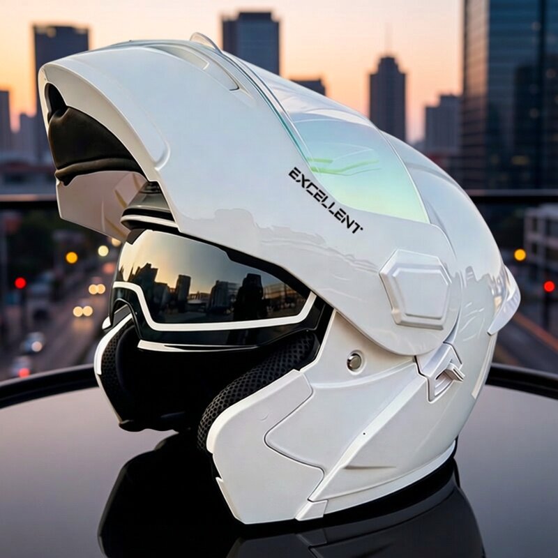 Helm Motor Modular Empat Musim - Motorcycle Helmet Inner Sun Visor Lens ulasan dan harga