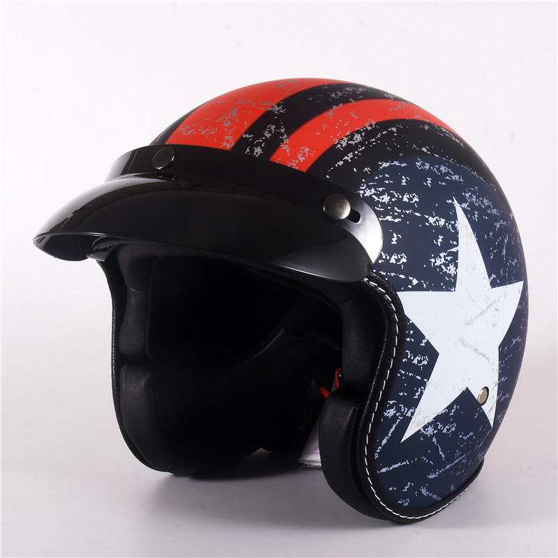 Helm Sepeda Motor Klasik Seten - Vintage Open Face Retro Helmet ulasan dan harga