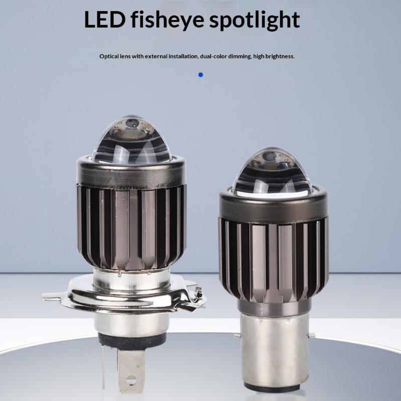 BARU 1Pc Lampu Depan Motor LED - Universal Motorcycle Led Headlight Projector ulasan dan harga