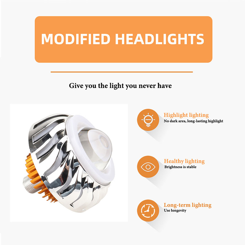 1 buah Lampu Depan Motor LED D - Universal Motorcycle Led Headlight Projector ulasan dan harga