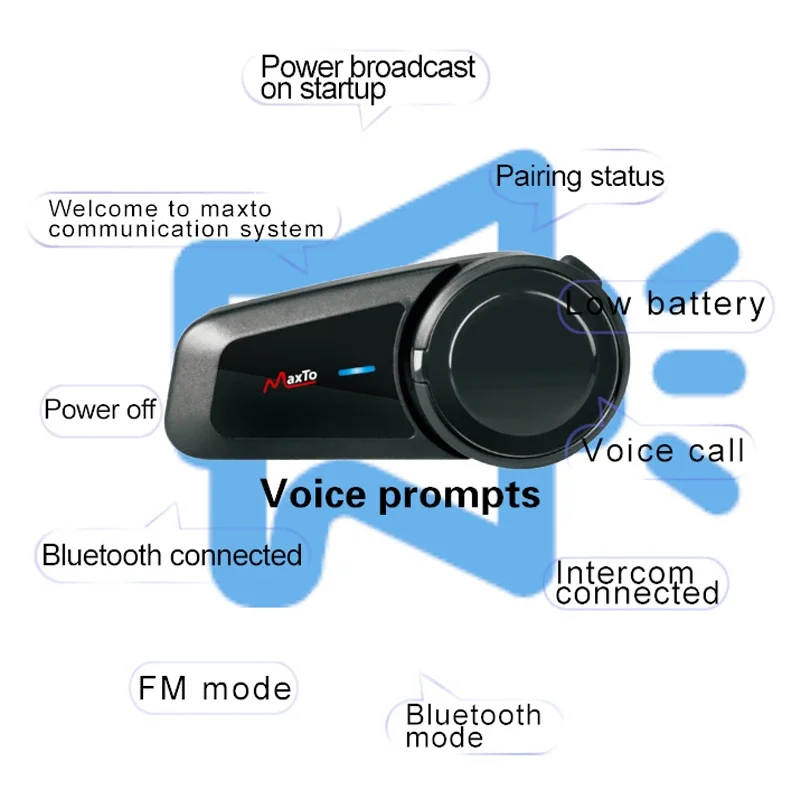 2 Buah Maxto M2 Helm Sepeda Mo - Universal Motorcycle Helmet Intercom Headset ulasan dan harga