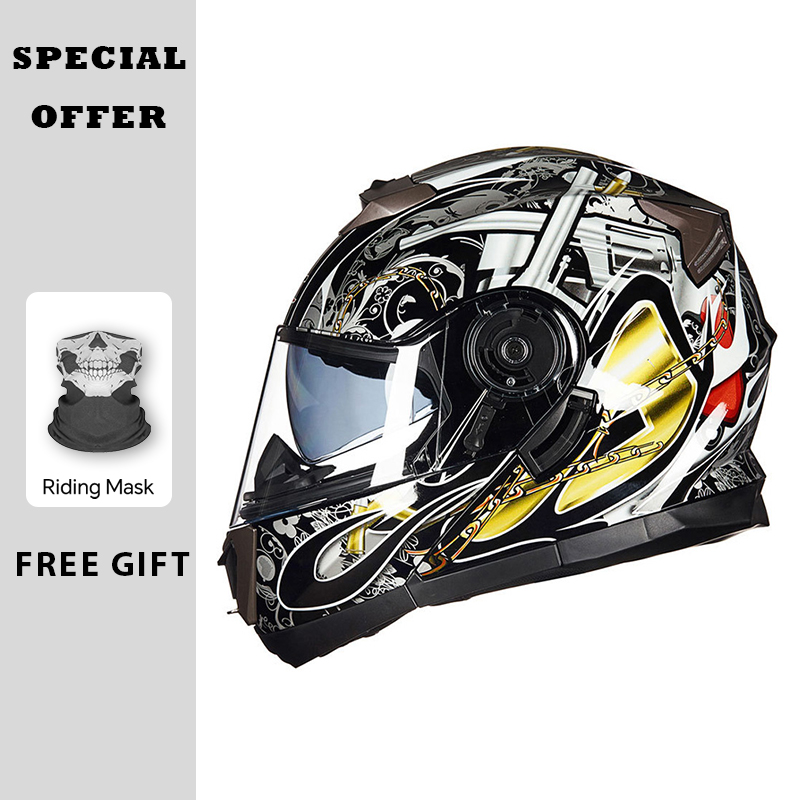 Helm Sepeda Motor Modular Flip - Modular Flip Up Motorcycle Helmet Dot Approved ulasan dan harga