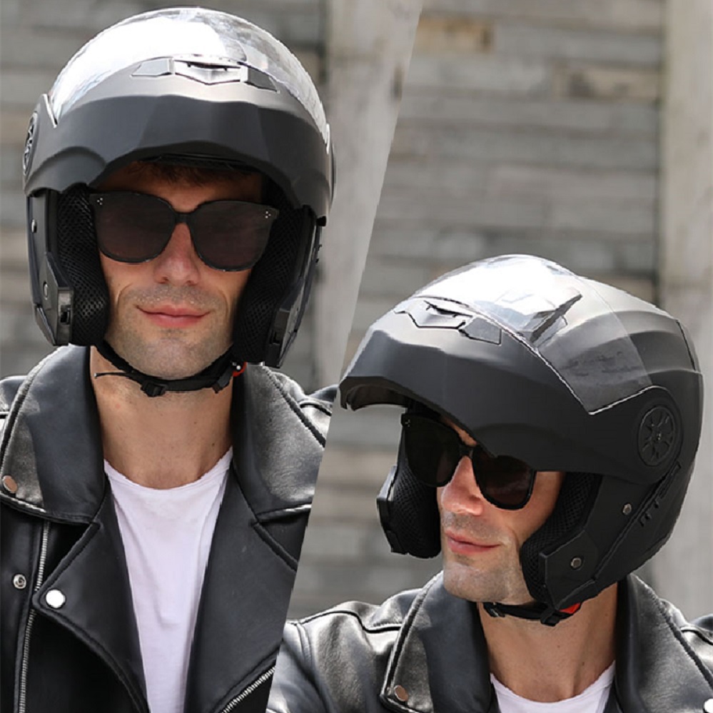 Helm Bluetooth Visor Ganda Hel - Full Face Motorcycle Helmet With Bluetooth ulasan dan harga