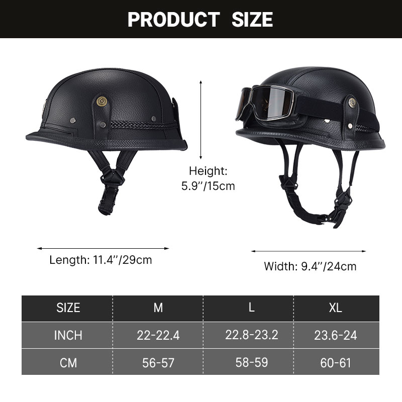 Helm Setengah Antik Jerman Hel - Vintage Open Face Retro Helmet ulasan dan harga