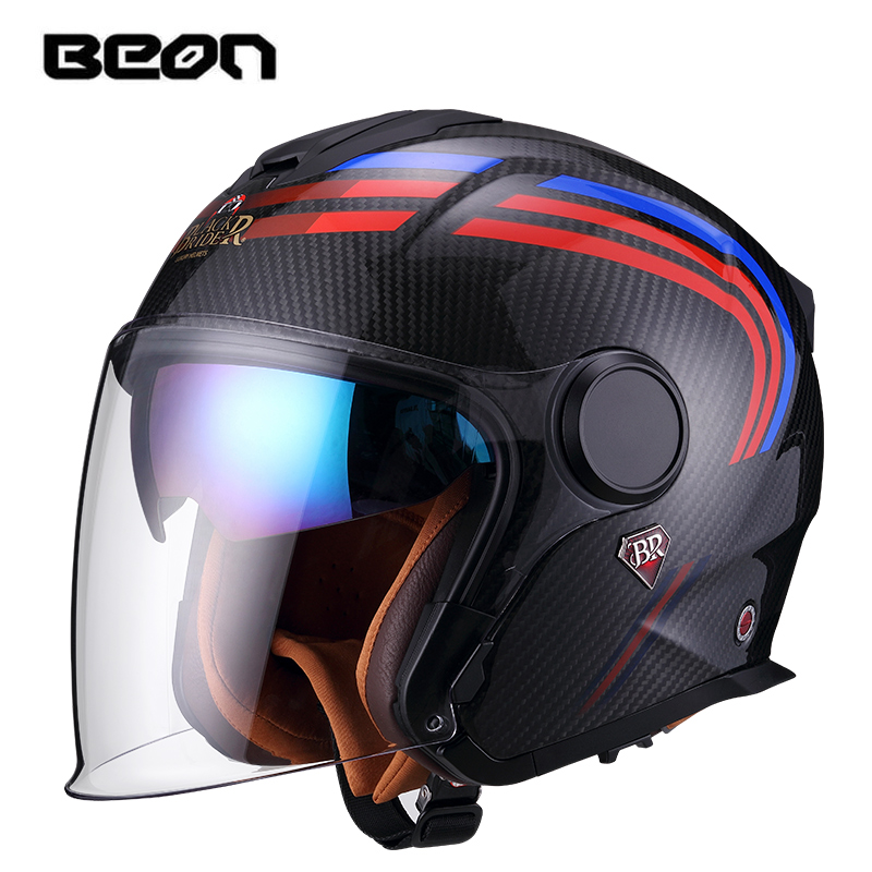 BEON BR23 Helm Sepeda Motor Se - Carbon Fiber Lightweight Motorcycle Helmet ulasan dan harga