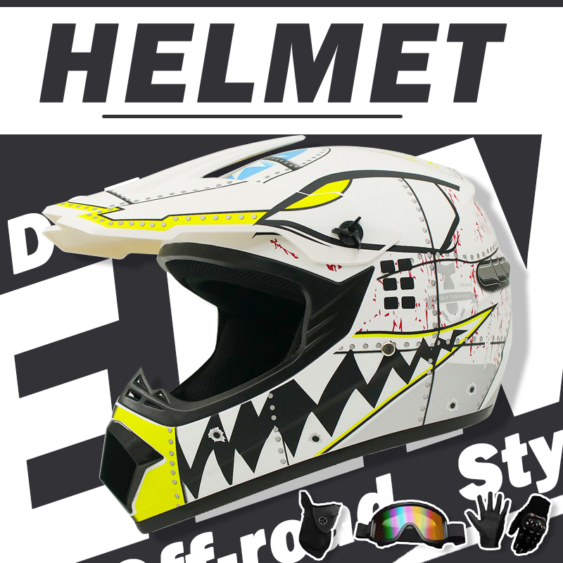 Set helm Motocross dan Off-Roa - Off Road Motocross Helmet Goggles Set ulasan dan harga