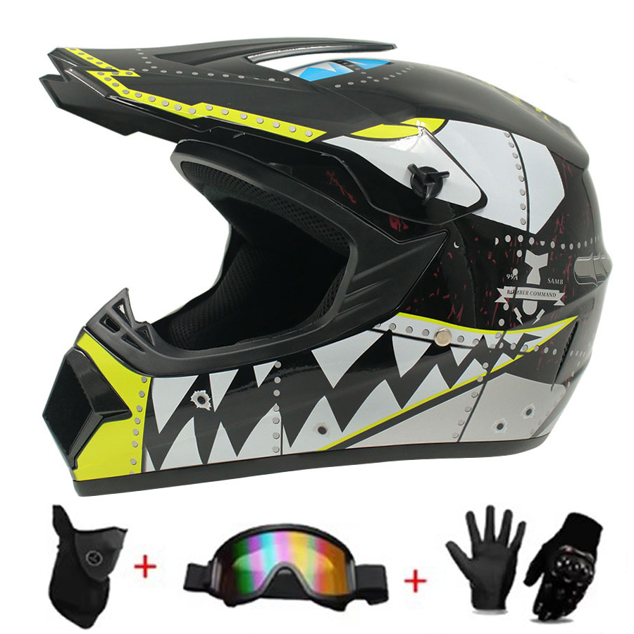 Set helm Motocross dan Off-Roa - Off Road Motocross Helmet Goggles Set ulasan dan harga
