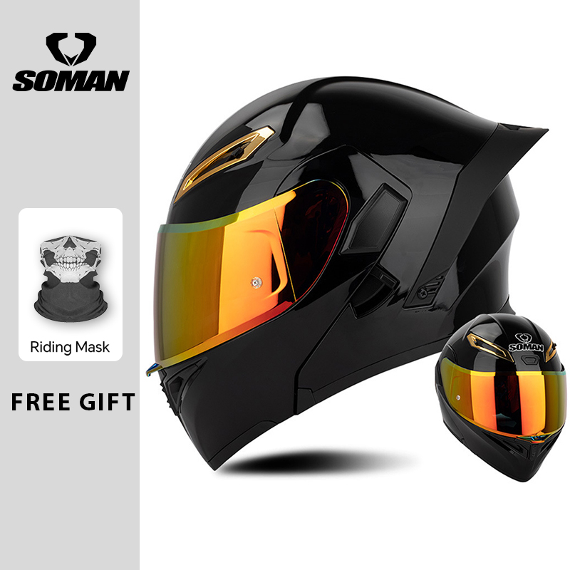 Helm Motor Unisex DOT Approved - Modular Flip Up Motorcycle Helmet Dot Approved ulasan dan harga