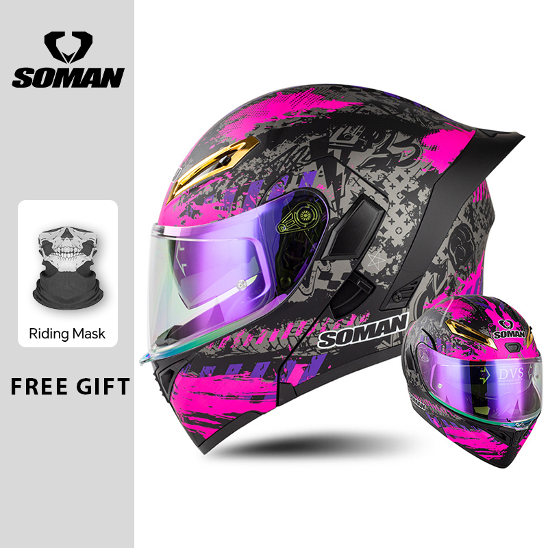Helm Motor Unisex DOT Approved - Modular Flip Up Motorcycle Helmet Dot Approved ulasan dan harga