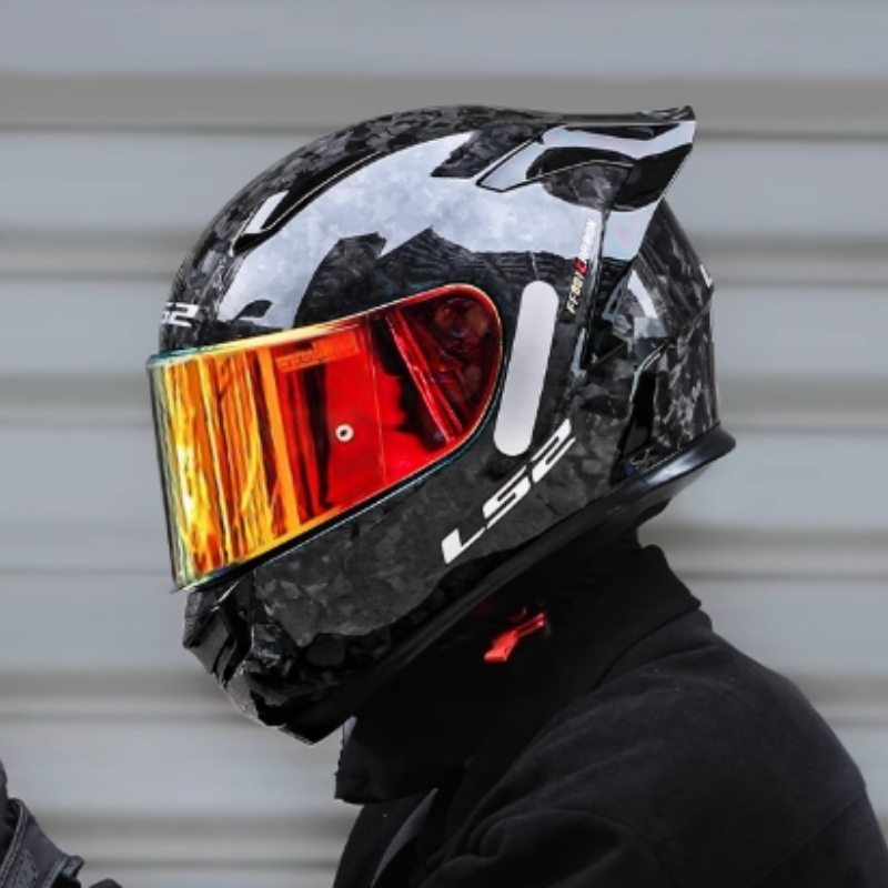 Helm Motor Full-Face Serat Kar - Carbon Fiber Lightweight Motorcycle Helmet ulasan dan harga