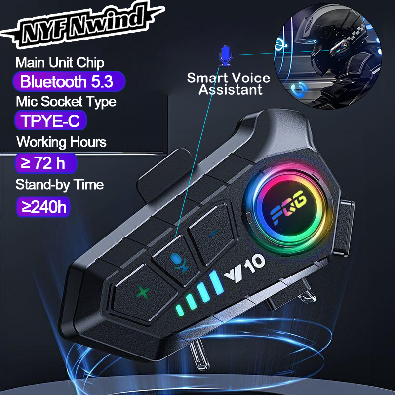 5.3 Headset helm sepeda motor  - Full Face Motorcycle Helmet With Bluetooth ulasan dan harga