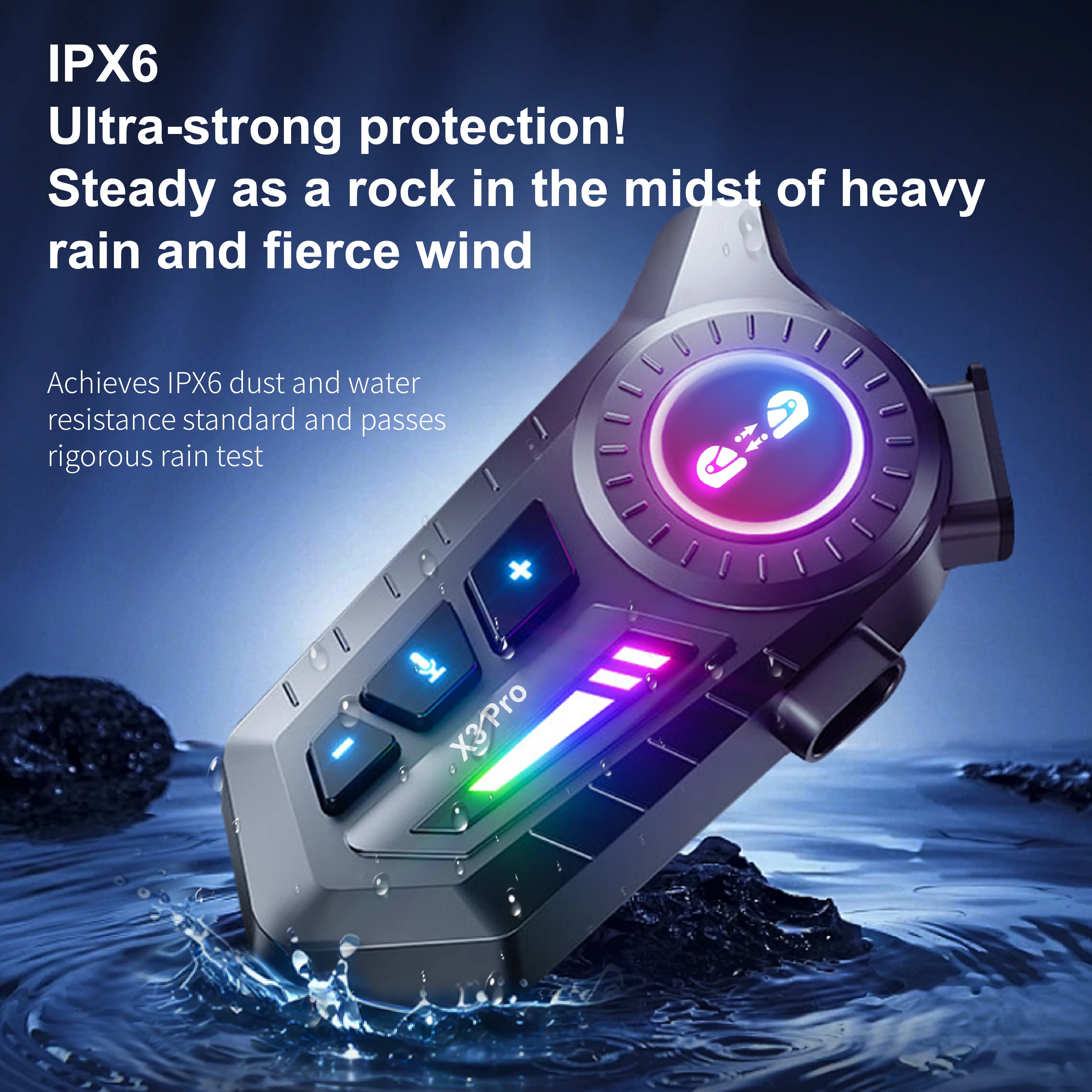 1/2 Buah X3Pro Bluetooth 6.0 I - Universal Motorcycle Helmet Intercom Headset ulasan dan harga