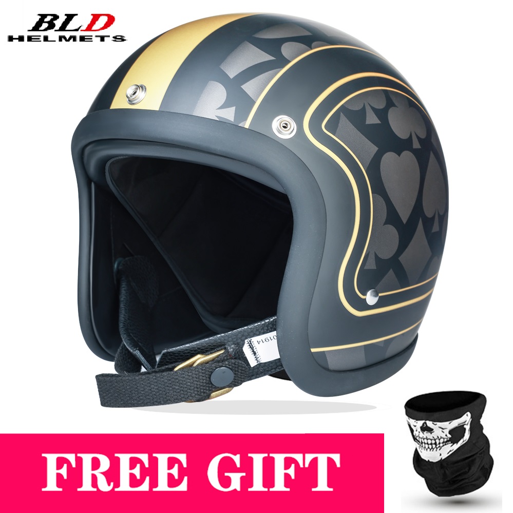 Helm Sepeda Motor Open Face Re - Vintage Open Face Retro Helmet ulasan dan harga