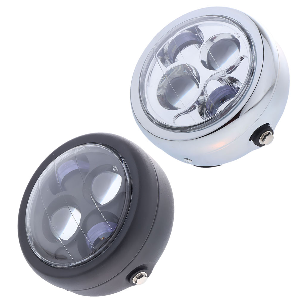 Lampu Depan Sepeda Motor Bulat - Universal Motorcycle Led Headlight Projector ulasan dan harga