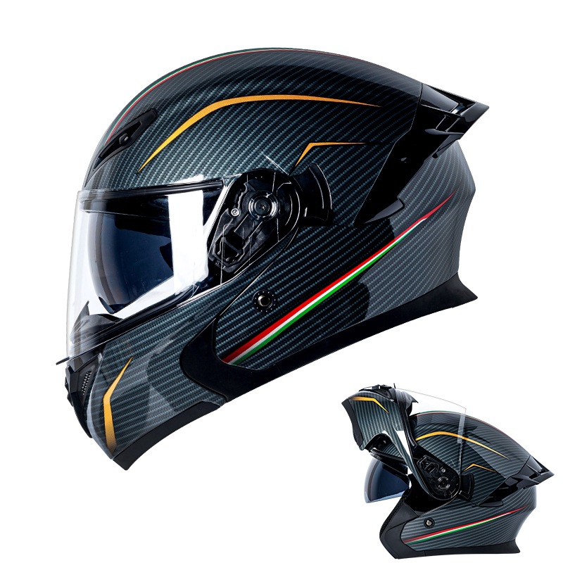 Helm Motor Modular Bersertifik - Dual Visor Motorcycle Racing Helmet ulasan dan harga