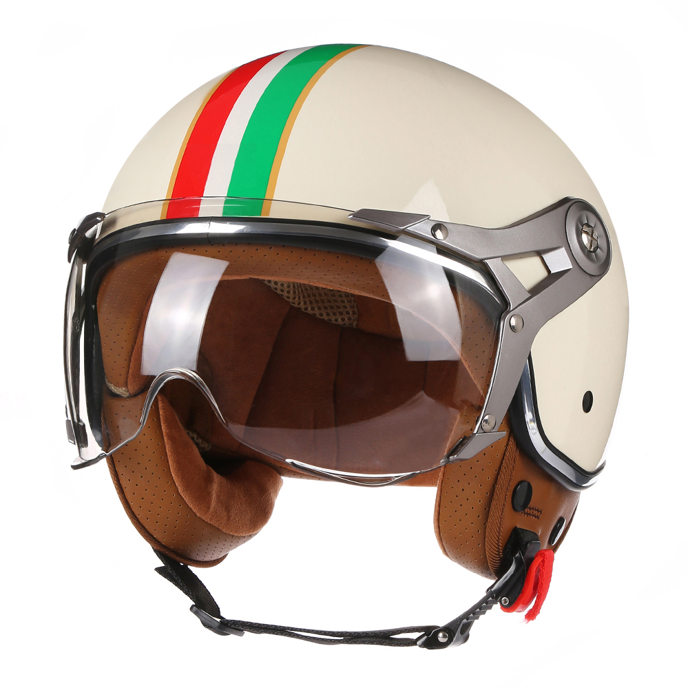 Helm Motor Retro DOT Open Face - Vintage Open Face Retro Helmet ulasan dan harga