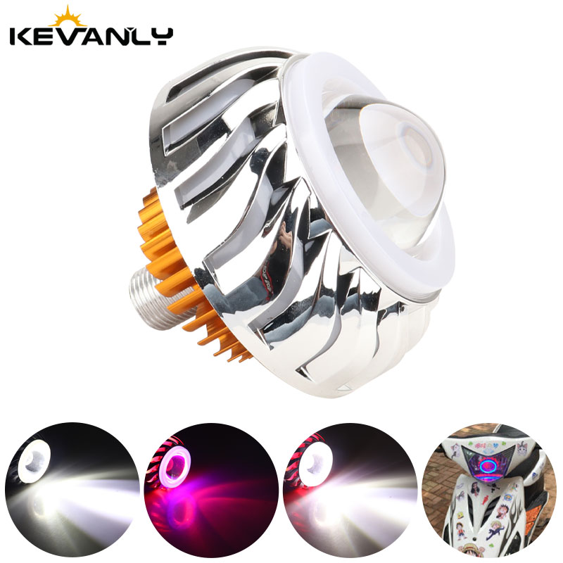 Lampu depan sepeda motor mobil - Universal Motorcycle Led Headlight Projector ulasan dan harga