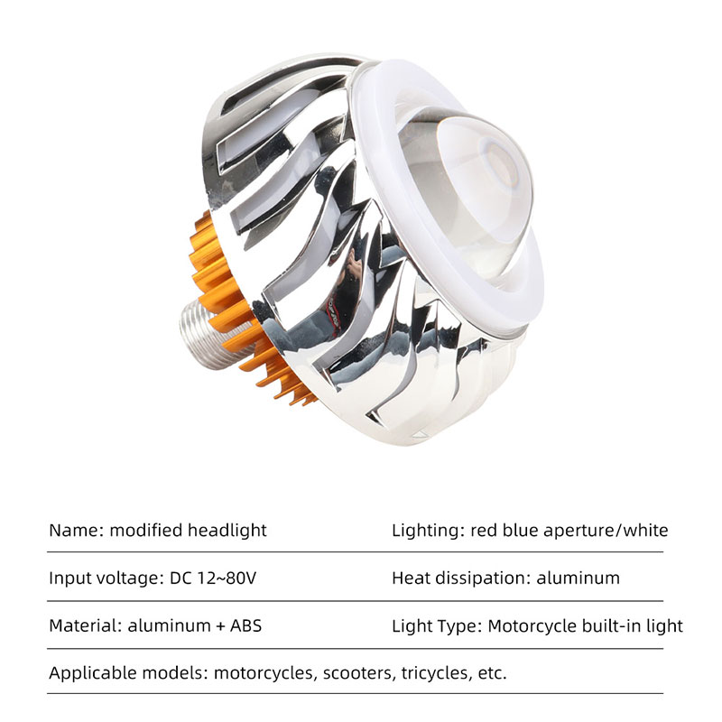 Lampu depan sepeda motor mobil - Universal Motorcycle Led Headlight Projector ulasan dan harga