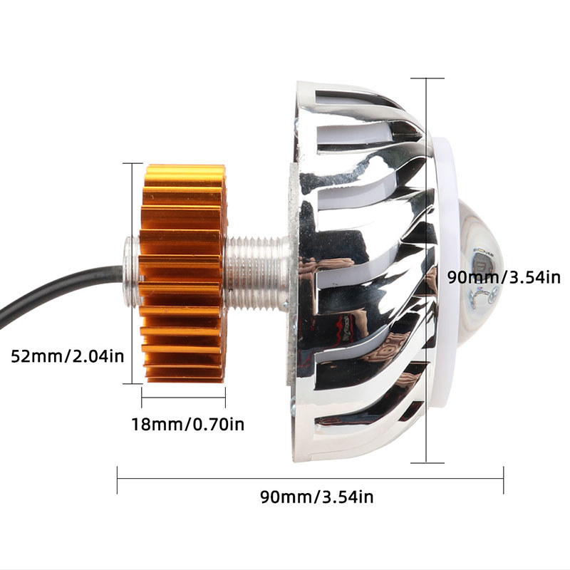 Lampu depan sepeda motor mobil - Universal Motorcycle Led Headlight Projector ulasan dan harga
