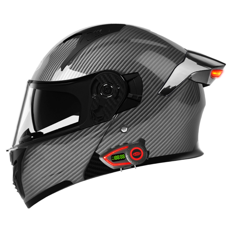 Helm Motor Bahan ABS Double Vi - Modular Flip Up Motorcycle Helmet Dot Approved ulasan dan harga