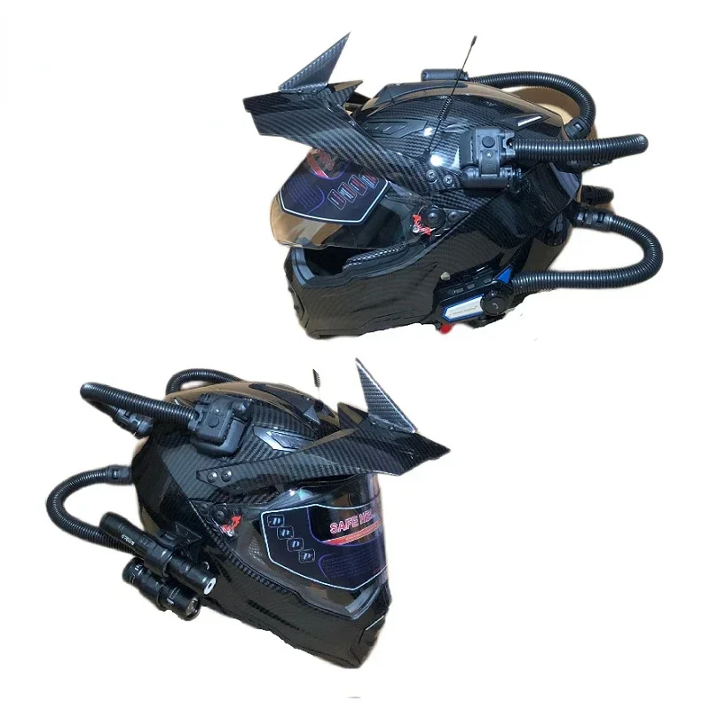 Helm Retro Sepeda Motor Off-ro - Full Face Motorcycle Helmet With Bluetooth ulasan dan harga