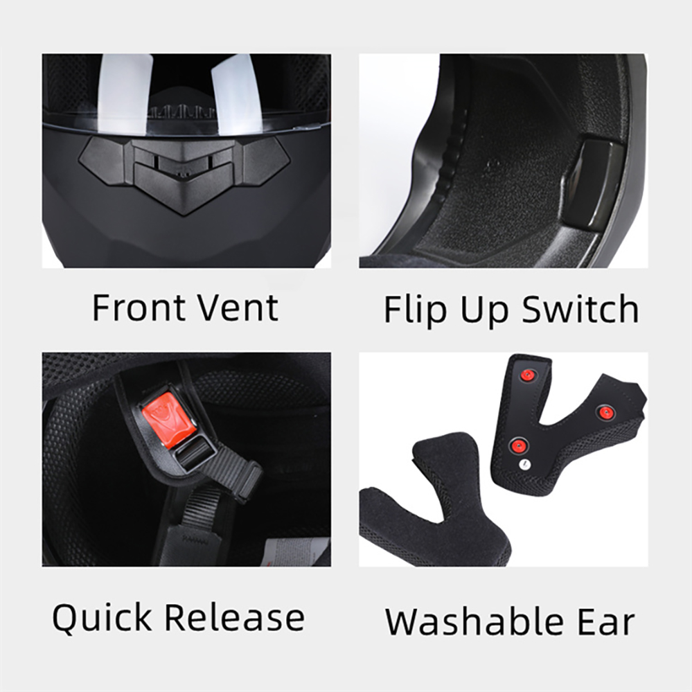 Casco helm sepeda motor balap  - Modular Flip Up Motorcycle Helmet Dot Approved ulasan dan harga